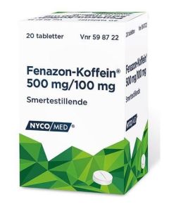Orifarm Healthcare
Fenazon-Koffein tabletter 20 stk