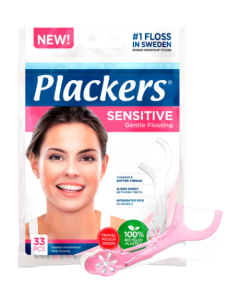 Plackers sensitive tanntrådbøyle med tannstikke 33stk