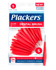 Plackersmellomromsbørste rød 0,5 mm S 24stk