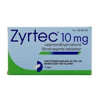 Zyrtec tab 10mg 7 stk
