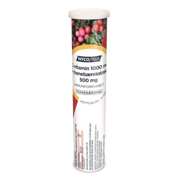 C-Vitamin 1000mg & Ingefærekstrakt 180mg + D3-Vitamin 20stk