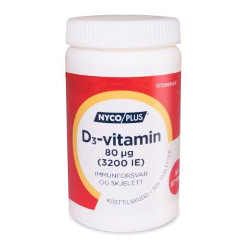 Nycoplus D3-vitamin 80mcg tabletter 100stk
